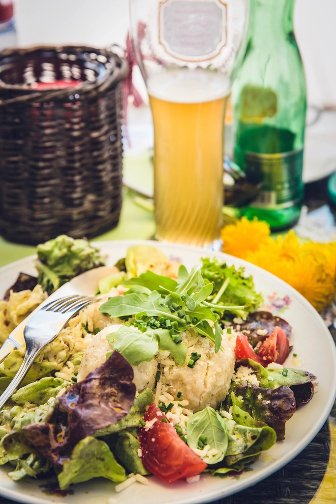 A fresh, colourful salad bowl of whole foods